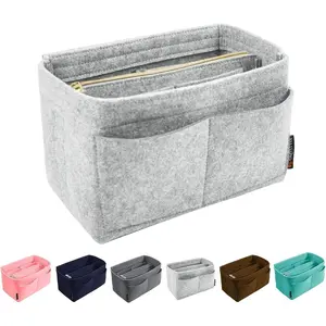 Purse Organizer Insert, Felt Tote Bag Organizer Insert with 5 Sizes, Handbag Dividers for Inside Purse, Compatible with Longchamp, Neverful, Speedy and More