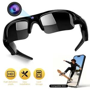 1080P HD Smart Camera Sunglasses, POV Video & Photo Capture Wearable Glasses with WiFi Connection, UV Protection Sports Sunglasses for Cycling Hiking Driving Travel
