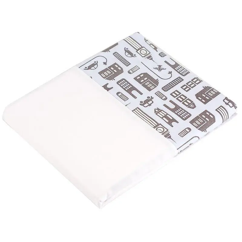 Ben & Noa Cotton Percale Crib Skirt - Blue City