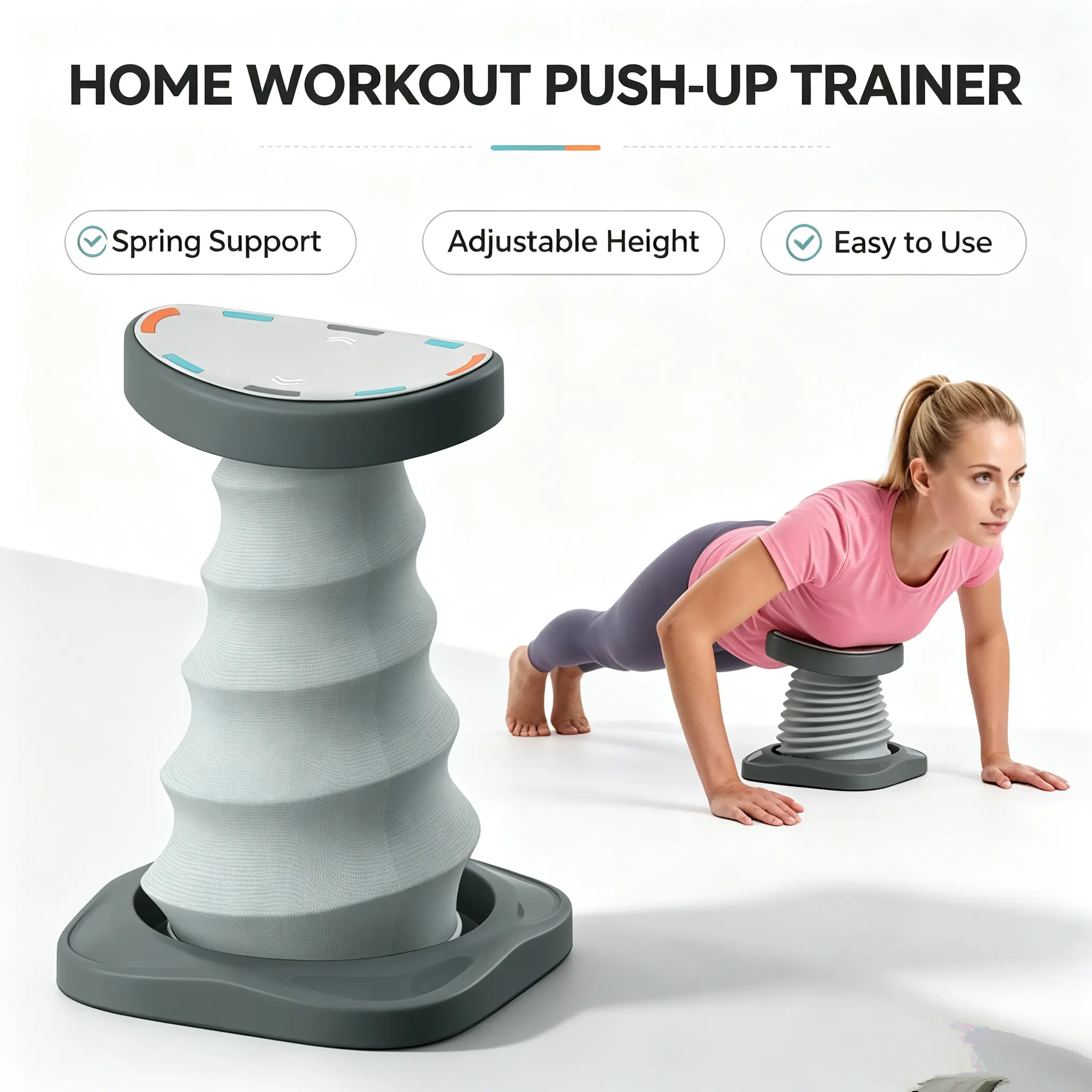 Push-Up Booster Fitness Equipment - Upper Body Strength Improvement Tool for Weak Upper Body, Sports & Outdoor Ab Training Gear