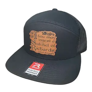 Bag of D Hat Trucker Style Hat with Custom Leather Patch trendy hat mens hats