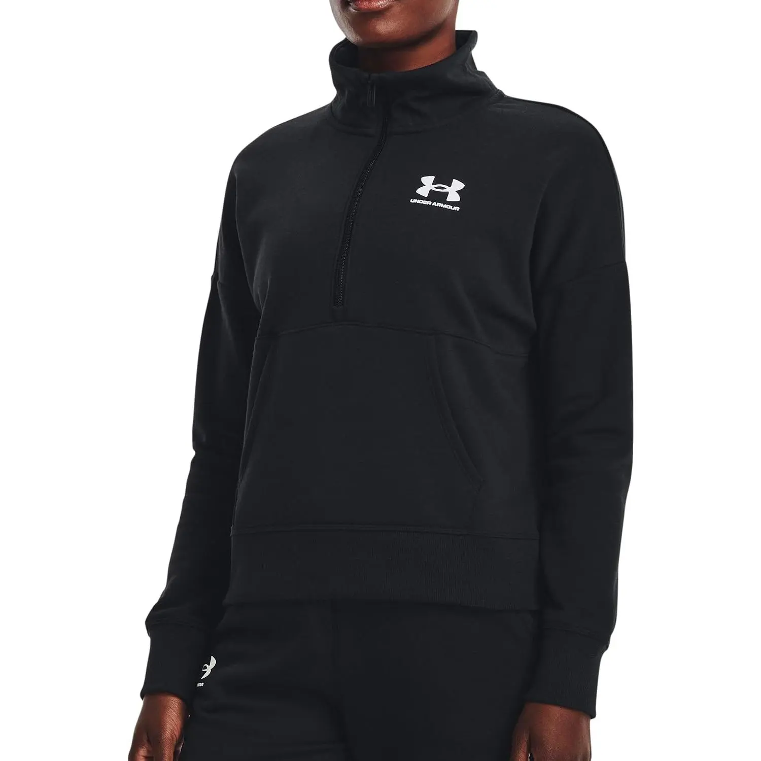 Under Armour Women's Rival Fleece Half Zip Long Sleeve Crew, XS
