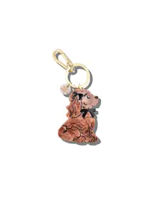 Hand-Painted Coquette Puppy Bag Charm + Keychain | Eco-Friendly