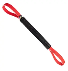 FDT Leather Dog Bite Tug with Handles – Durable Puppy & K9 Training Tool