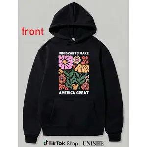 Immigrants Make America Great Hoodie for Women – Human Rights & Social Justice Focus