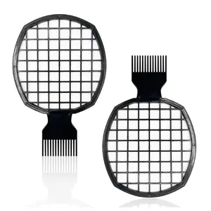 2Pcs Upgraded Twist Combs Hair Sponge Brush, Superior to Hair Sponge for Curls in Men and Women, Dual-sided Design, ABS Material, Ergonomic, Lasting Over a Year, 2 Combs Included