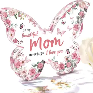 Unique Butterfly Acrylic Flower Design Memorial Gift, Home Decor Gift, Perfect Holiday Present for Mom, Ideal Thanksgiving & Christmas Gift, Birthday Party Favor