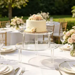 Acrylic Cupcake Stand for Weddings, 7.87-11.8 Inch Cake Display Rack, Dessert Holder for Bakers, Pizzerias, Home Parties, Restaurant Decor