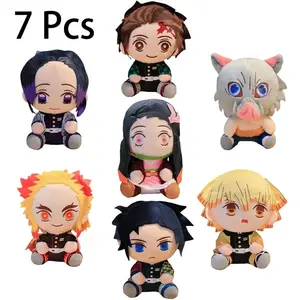 @20cm Hot Japan Demon Slayer Plush Dolls Lovely Anime Kimetsu No Yaiba Kamado Tanjirou Nezuko Zenitsu Kyoujurou Toys Kids Gifts