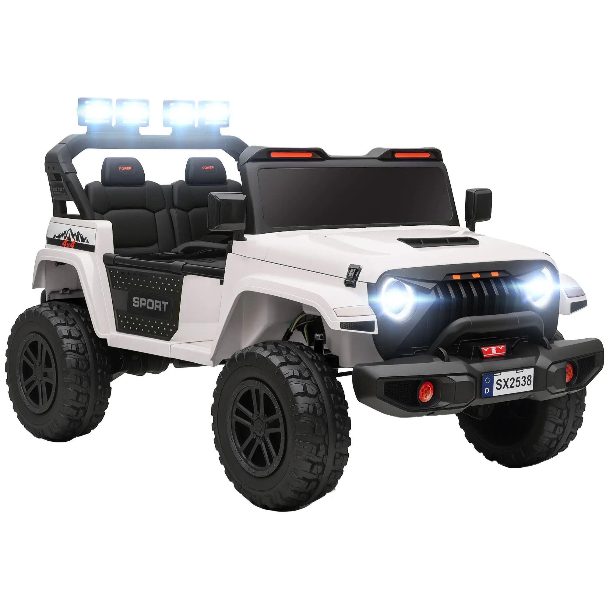 White, Ride on Truck