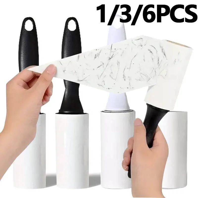 1/3/6PCS Heavy-Duty Lint Roller Set | Roller with Sheets for Strong Adhesion on Clothes, Carpets, Sofa | Ideal for Pet Owners
