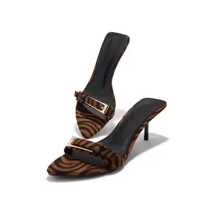 Karyn Mid Heel Mules - Tiger