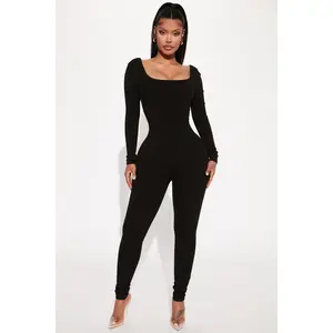 Hailey Snatched Jumpsuit - Black