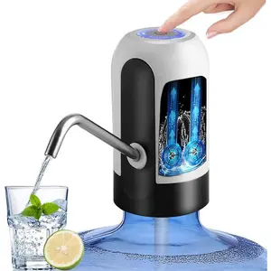 USB Rechargeable Water Jug Pump Dispenser - 5 Gallon Automatic Drinking Water Pump for Universal Bottle - White
