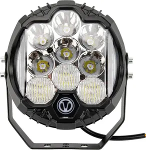 7 Inch Round Offroad Light - PSLER Driving Light Off Road 28W 5000LM Spot Flood Combo Work Light IP67 with DRL for Wrangler Pickup SUV ATV UTV Cart Trucks 4x4 F150（White）