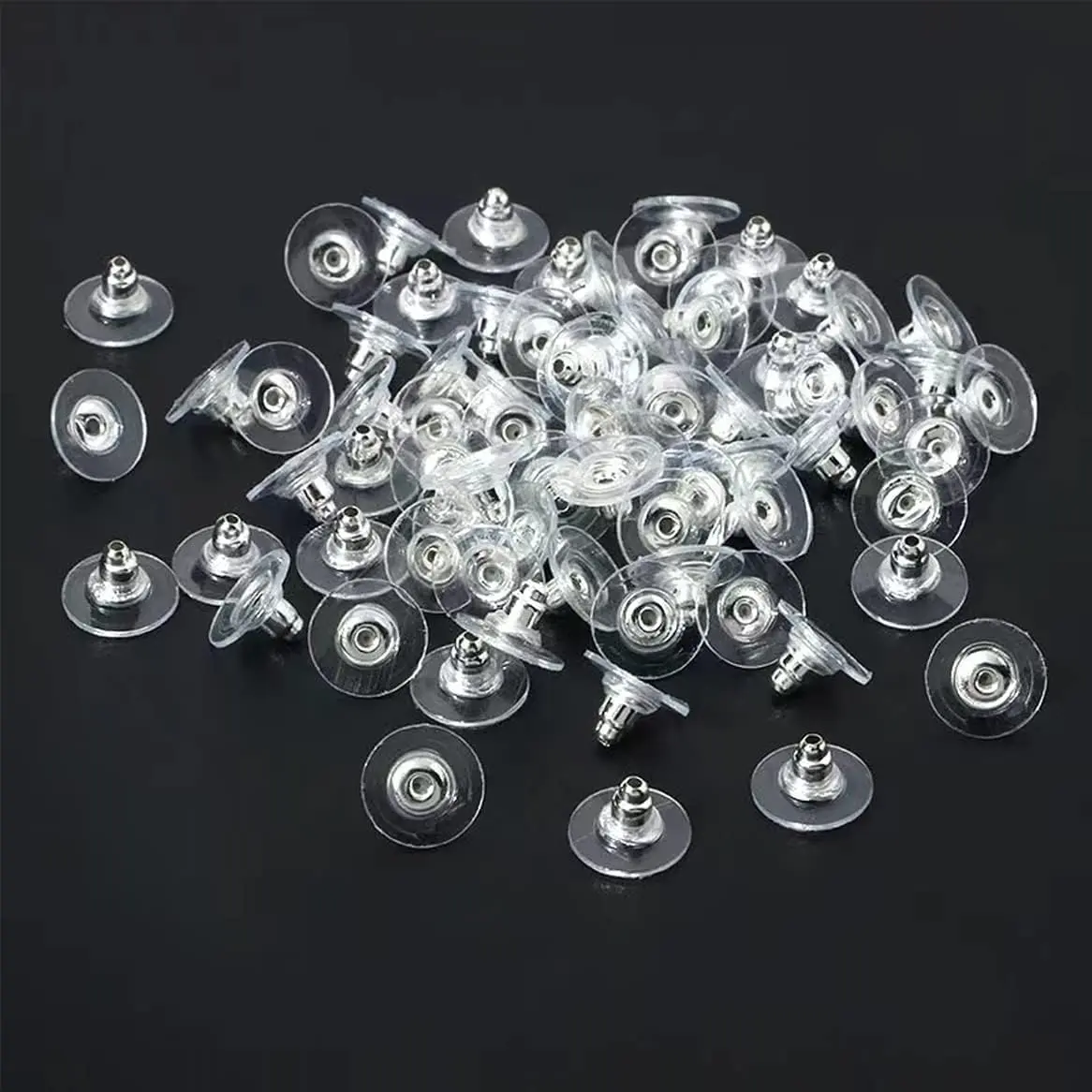 20pcs Solid Color Non-slip Earring Backs Earring Backings for Earrings, Portable Ear Safety Back, Diy Earring Repair Accessories, Valentine's Day, Gift, Diy Jewelry Accessories