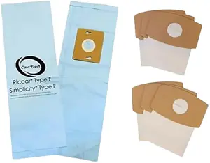 Replacement Bag Set for Riccar Supralite + Supraquik/Simplicity Freedom + Sport. 6 Type F [RSL-6 / SF-6] Ecopure + 6 Type S [RSQ-6 / SS-6] Vacuum Bags