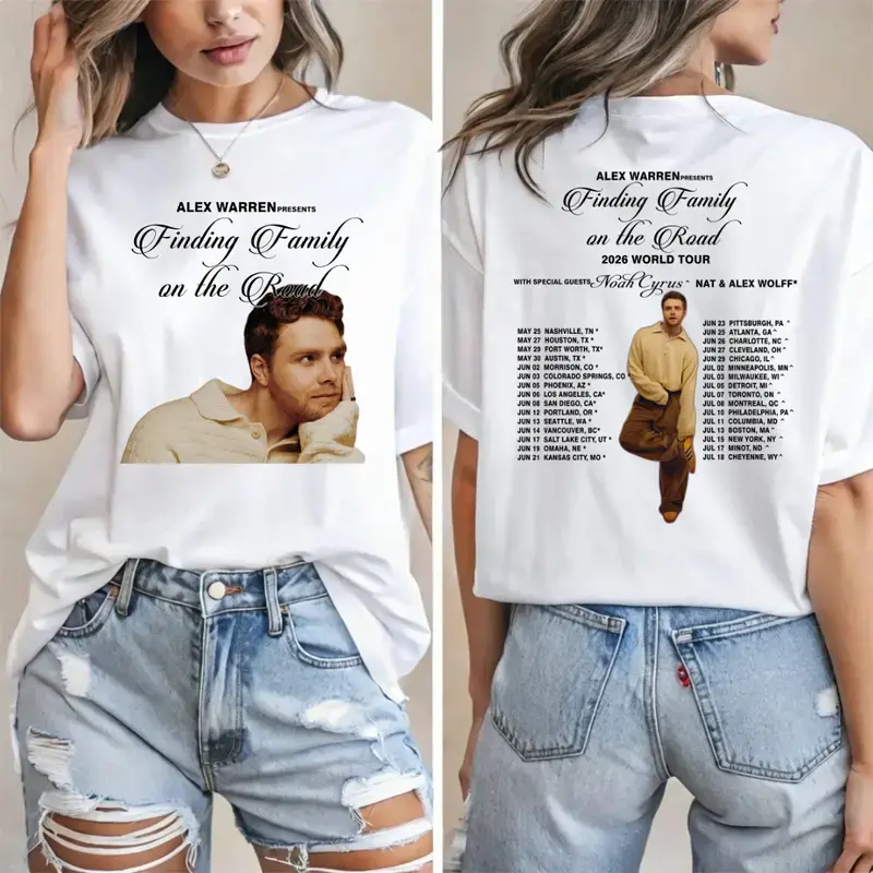 Alex Warren Tour 2026 Shirt, Concert Fan Graphic Tee, Cute Music Lover Merch Gift, Trendy Women Mens Unisex Soft Cotton Apparel, Vintage Tour Outfit