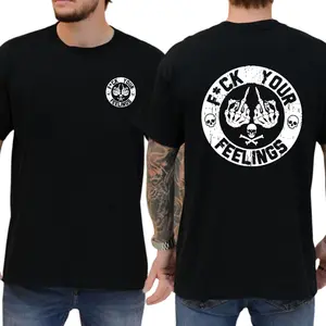 Fck Your Feelings Skull Tee - Bold Statement Graphic T-shirt, 100% Cotton, Unisex Graphic Tee, Menswear
