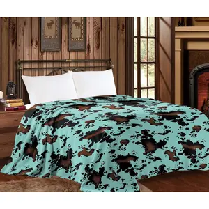 King Sized Super Soft Cow Print Blanket