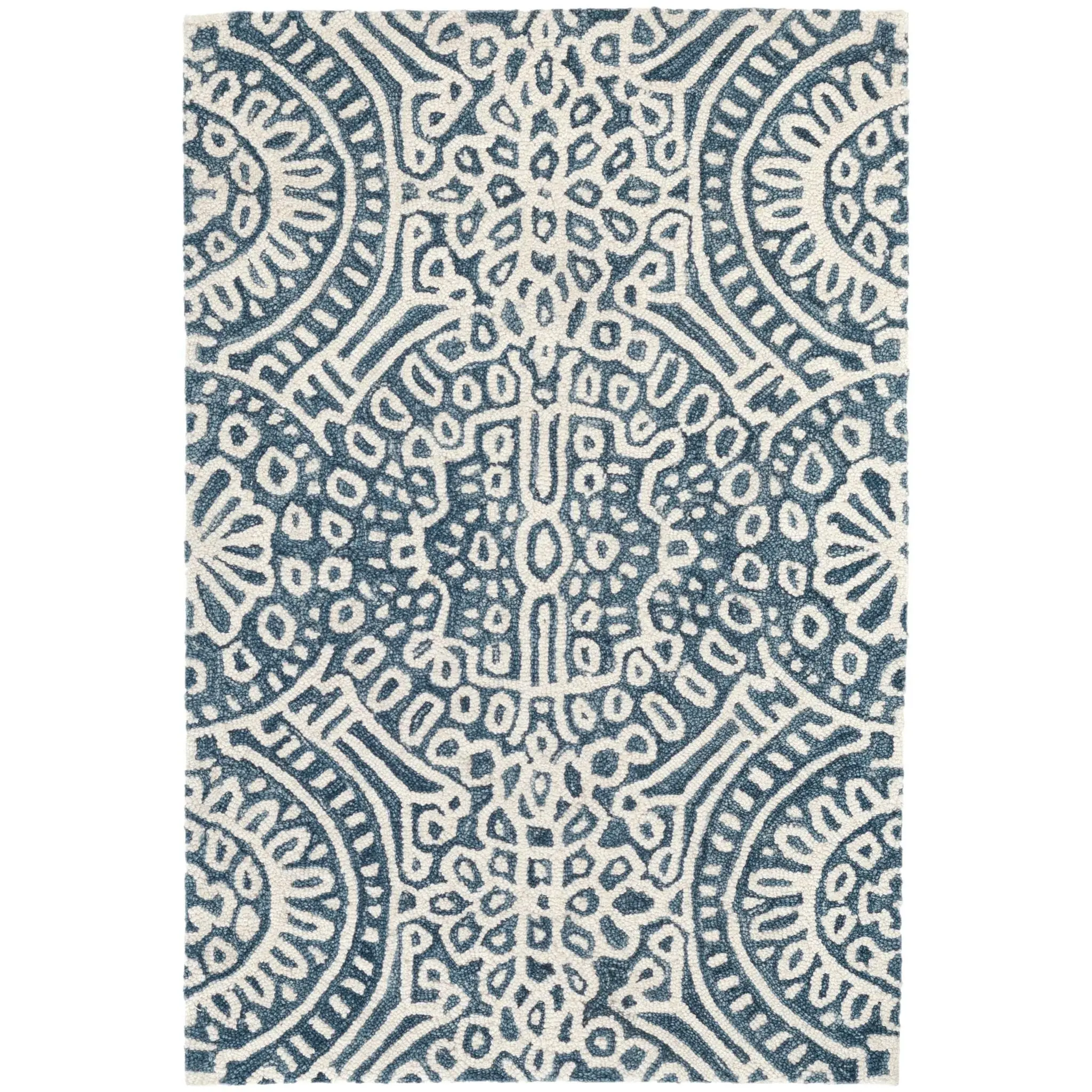 Temple Ink Hand Micro Hooked Wool Rug