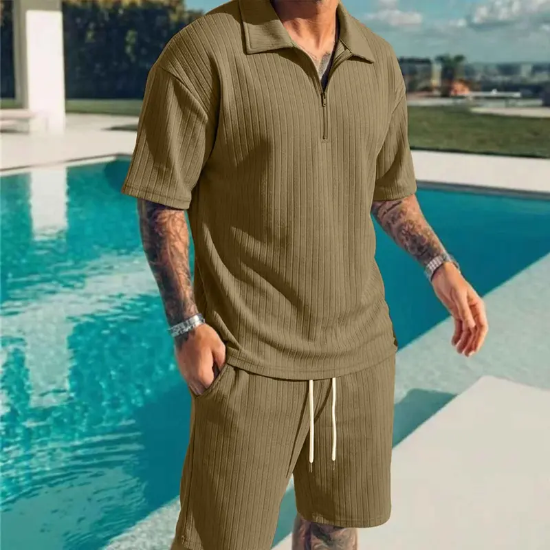 Short Sleeve Polo Mens Half Zip Polo Half Zip Polo TikTok Shop