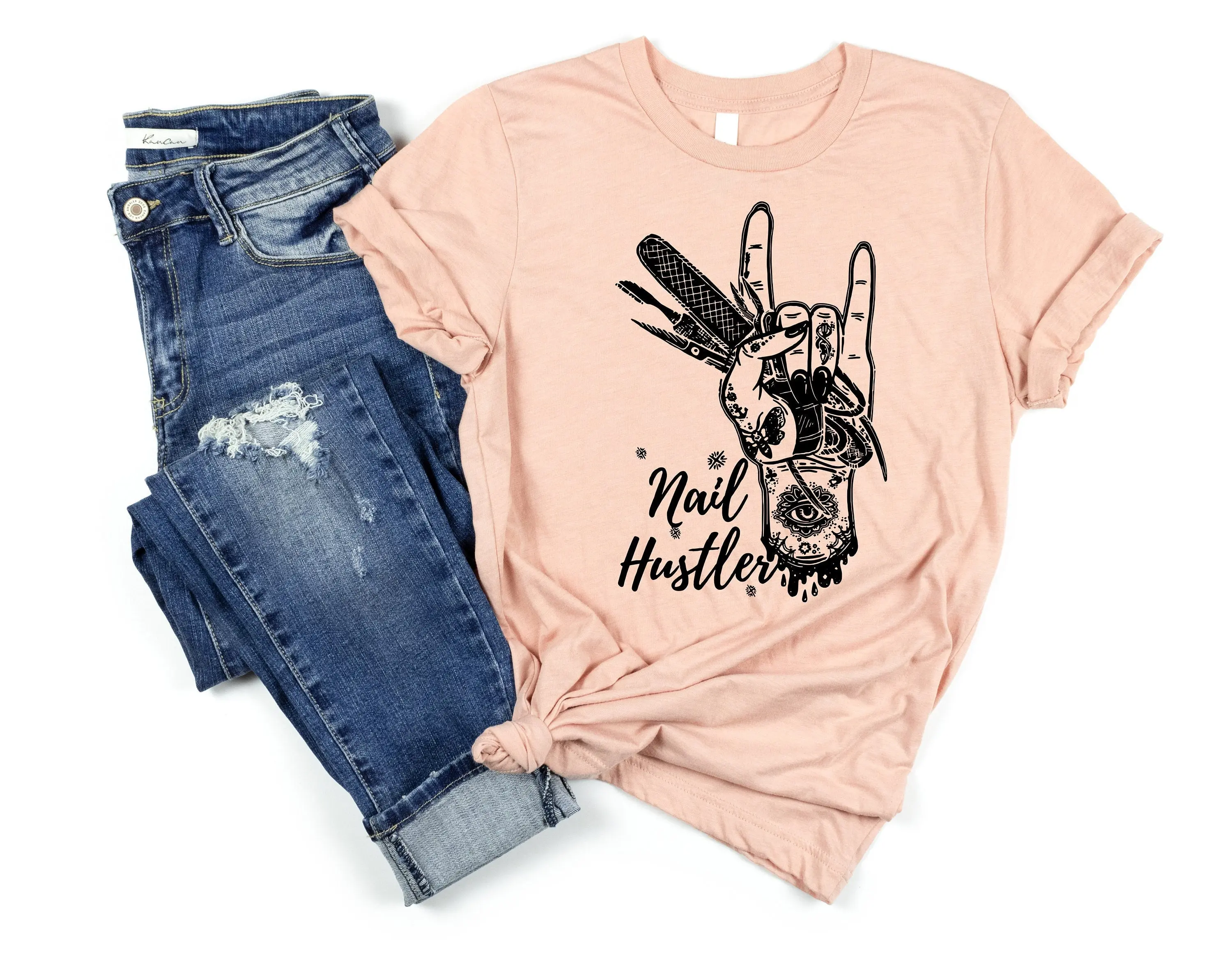 Nail Hustler Nail Artist Shirt Manicurist Shirt Nail Technician Shirt Nail Technician Gift Manicurist Gift Cosmetician Shirt