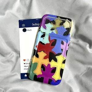 suitable for iphone 16 15 14 13 silicone cross high-end phone case,iphone 16 15 14plus silicone cross male and female phone case.