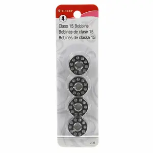 Singer Class 15 Metal Bobbins 4pk 2136