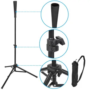 SUPERDEAL Baseball Tripod Training Equipment Portable Stable Freestanding Professional Batting Tee Height Adjustable