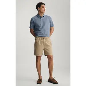 TENCEL™ DRAWSTRING 7" INSEAM SHORTS IN OLIVE GRAY