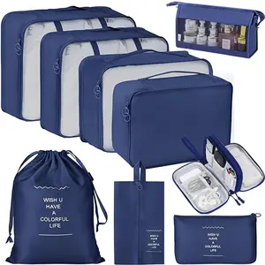 9-Piece Lightweight Packing Cubes Set, Luggage Organizers with Laundry & Shoe Bags, All-In-One Travel Organizer for Efficient Packing