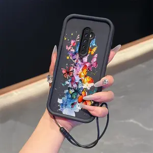Reno2 Z colorful butterfly suit lanyard phone Case For Oppo Reno2 Z with TPU shock proof design perfect for popular