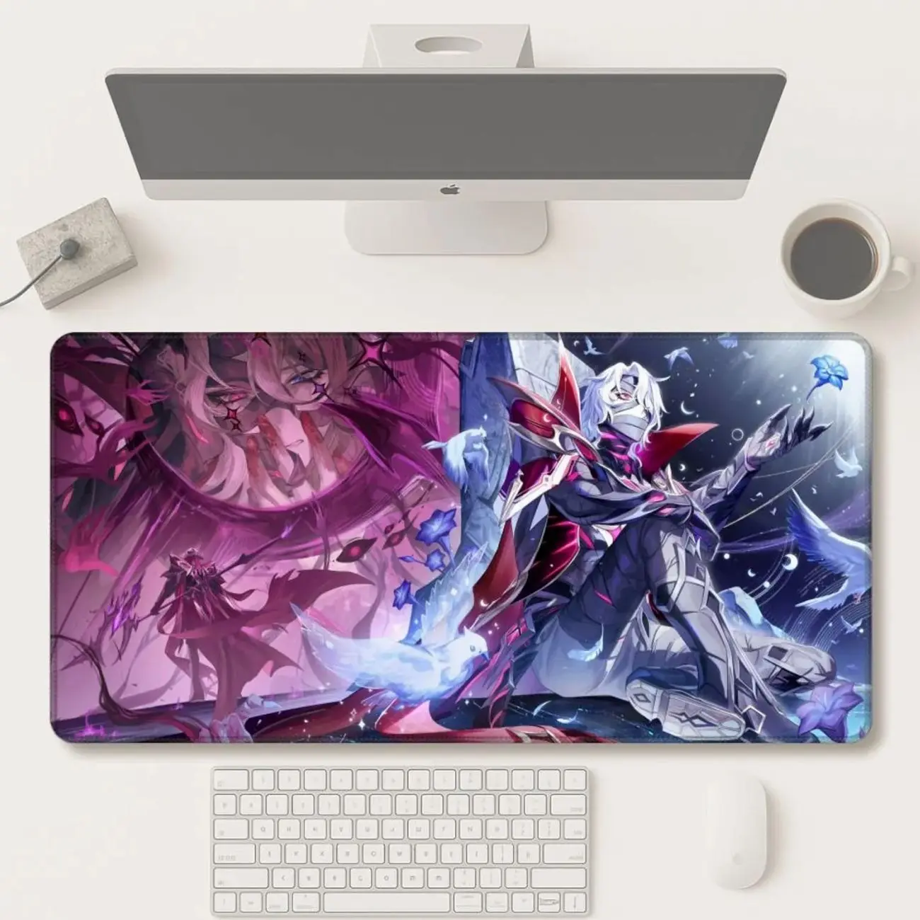 Genshin Impact rerir Large Gaming Mouse Pad , Anime Desk Mat, Extended Keyboard Pad for Gamers & Fans Gift