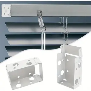2 Inch Blind Brackets, Low Profile Box Mounting Bracket for Window Blinds, Durable and Sturdy, 6 Pieces Window Blinds Headrail Bracket (White)