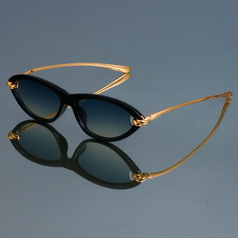 Retro Cat Eye Glasses with Metal Frame and Knot Design, Unisex Stylish Eyewear for Daily Wear and Beach, Fashionable Frames for Women and Men, Casual Style Eyewear