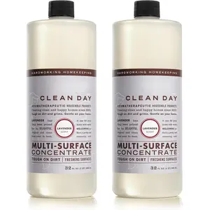 CLEAN DAY Multi-Surface Cleaner Concentrate, Use to Clean Floors, Tile, Counters, Lavender, 32 fl. oz - Pack of 2