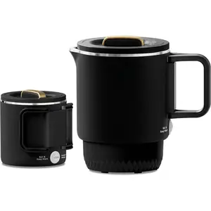 Travel Electric Kettle, 650ML Foldable Small Electric Kettle, Stainless Steel Portable Kettle with Dual Power Control, Collapsible Small Kettle Electric, Auto Shutoff & Boil Dry Protection