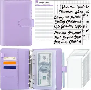 Budget Binder with Zipper Cash Envelopes & Expense Sheets for Budgeting and Saving Money, Money Organizer for Cash with Category Labels, Money Saving Binder Cash Wallet Envelope