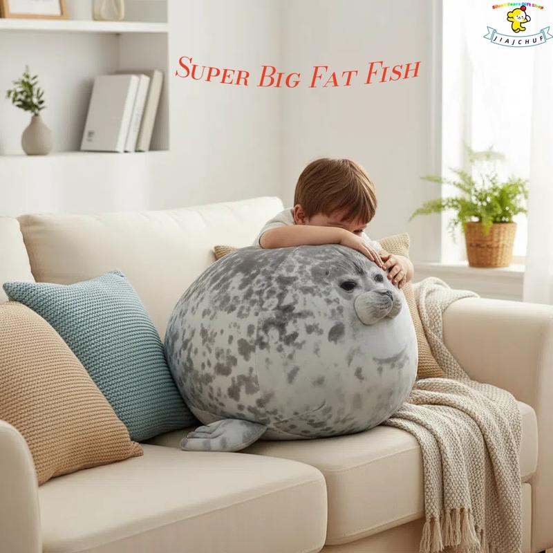 Stuffed Seal Toy Plush Animal Soft Cuddly Gift for All Ages, Giant Size Cute Stuffed Animals, Perfect Present for Friends & Family, Super Soft Fluffy