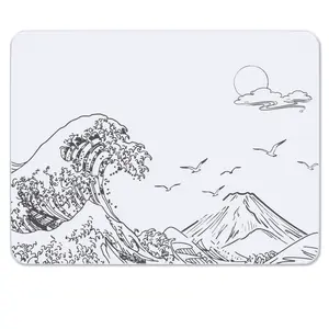ATTACK SHARK CM05SE Glass Mousepad for Gaming Ultra Smooth Mouse Mat with Nano-Textured Surface Tempered Glass Precision Speed Control 16.1" L x 12.2" W