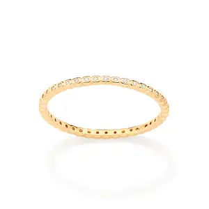 GOLD MINI STUDDED SKINNY RING