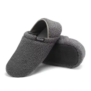 Unisex House Slippers for Women & Men Non-Slip Rubber Sole Slip-On Indoor Outdoor Slippers Portable Travel Slippers for Home Hotel & Dorm Warm Winter Comfort Shoes with Foldable Heel Design for Easy On & Off