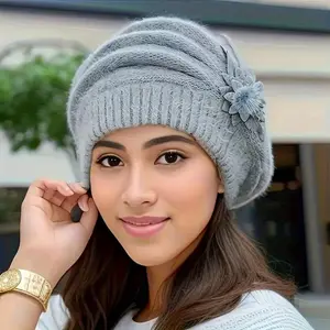 2025 Cozy Faux Fur Beret Hat Soft Thick Warm Classic Design with Ear Protection Stylish Winter Accessory for Women's Outdoor Activities Adjustable Trucker Beanie Wool Pullover