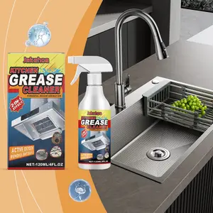 Kitchen Grease Cleaner 120ML, Greasy Cleaning Spray, Kitchen Stove Degreaser, Lemon Extract Foam Cleaning Agent, Keep Kitchen Clean Like New