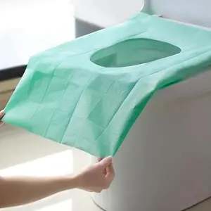 20/50 Pack Toilet Seat Covers Disposable 16x24 Inch XL Portable Liners for Travel Outdoors Hotel Hospital Public Toilet Soft Comfort Bathroom Accessories Home Goods soft comfort toilet seat cover（green）