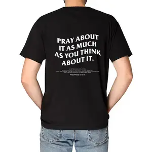 Unisex Graphic Print Polo T-shirt Vintage Style Short Sleeve Pullover with Philippians 4:6 Quote, Y2K Fashion