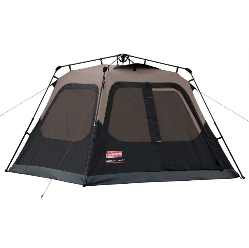 Coleman 4-Person Cabin Camping Tent with Instant Setup, Quick Pitch Outdoor Tent featuring Waterproof Rain Protection, Strong Frame, Spacious Sleeping Area, Excellent Ventilation and Compact Storage Bag for Family Camping and Festivals