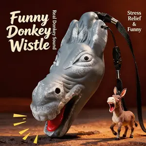 Realistic Donkey Call Whistle, 125+ Decibel Scream Sound, Easy to Blow, Horror Stress Relief, Hanging Neck Design, Model Xinghao