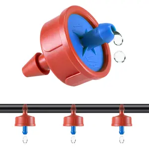 50 count 0.5 GPH  Compensating Drip Irrigation Spot Watering Dripper, Gentle Flow Anti-Clog Drip Irrigation Emitters Heads Irrigation Drippers  for Indoor Outdoor Small Potted